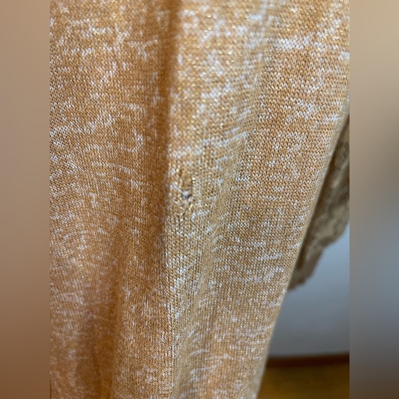 Zac & Rachel Women’s Plus Blouse New Brown Shimmer Lace Sleeves 2X - Picture 5 of 9